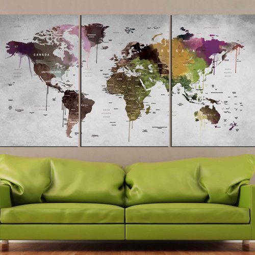 Abstract Map Wall Art (Photo 5 of 20)