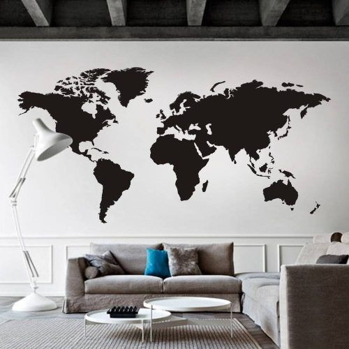 World Map Wall Art Stickers (Photo 7 of 20)