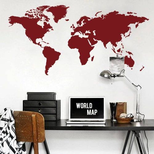 World Map Wall Art Stickers (Photo 13 of 20)