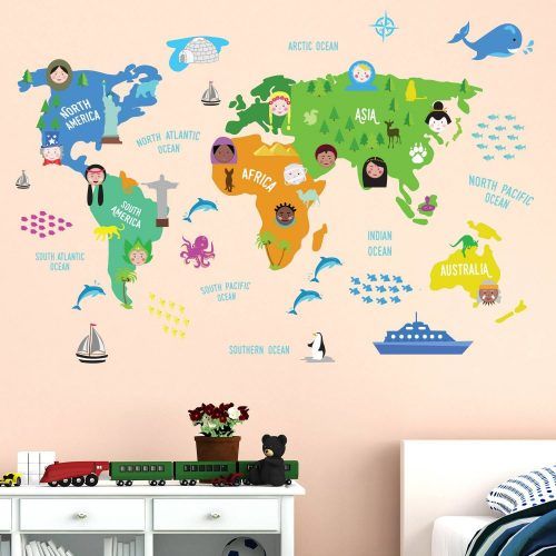 World Map Wall Art For Kids (Photo 10 of 20)