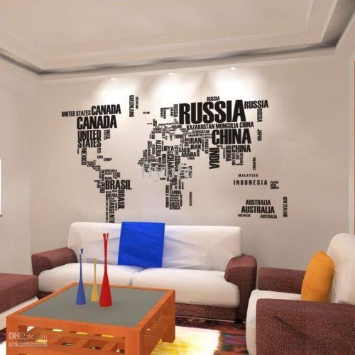 Wall Art Stickers World Map (Photo 8 of 20)