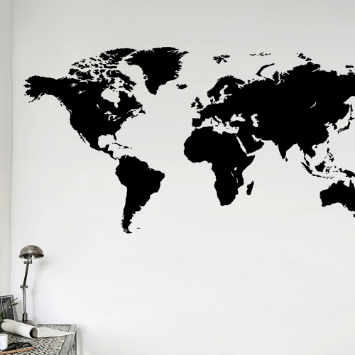 Wall Art Stickers World Map (Photo 4 of 20)