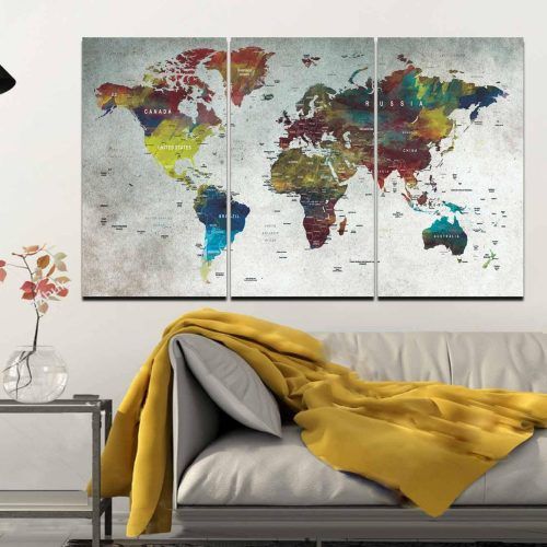 Abstract Map Wall Art (Photo 1 of 20)