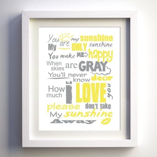 You Are My Sunshine Wall Art (Photo 9 of 15)