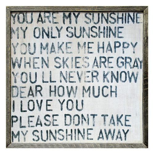 You Are My Sunshine Wall Art (Photo 1 of 15)