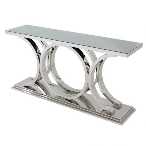 Silver And Acrylic Console Tables (Photo 10 of 20)