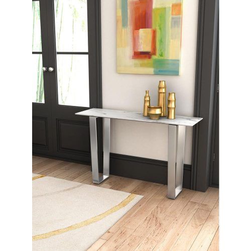 Silver Stainless Steel Console Tables (Photo 8 of 20)
